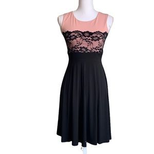Enfocus Studio Sleeveless With Lace Trim Mini Dress Size 4